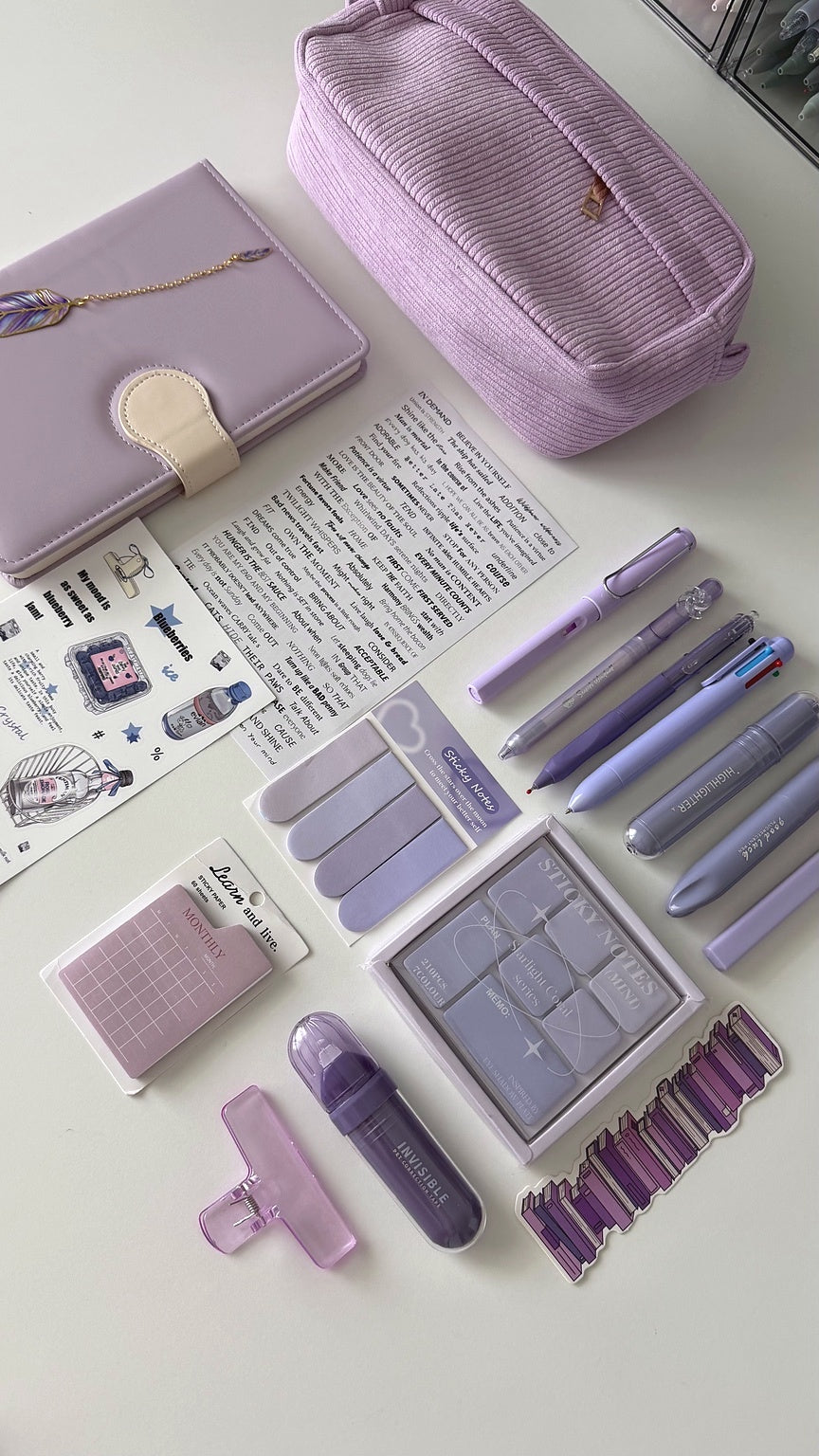 Purple Stationery Gift Bundle – Soft Lavender Escape