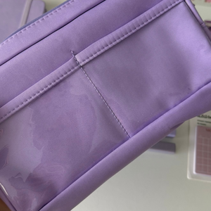 Close-up of the lavender pencil pouch included in the Essential Purple Stationery Bundle