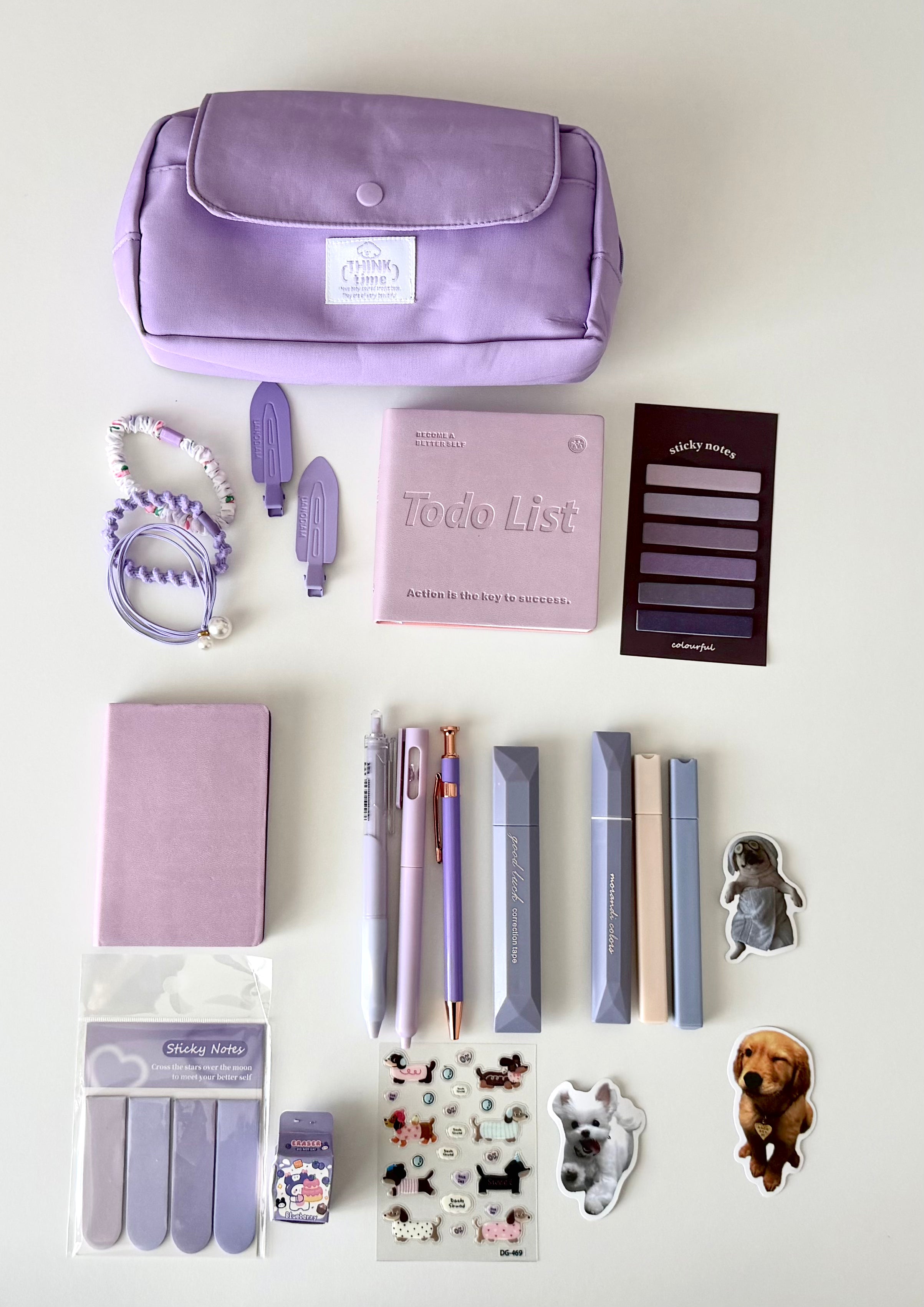 Purple Stationery Gift Bundle – Cozy Lavender Essentials